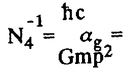 N[4]^(-1)=(hc)/(Gmp^2)*a[g[2]]